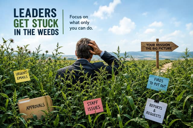 leaders stuck in the weeds